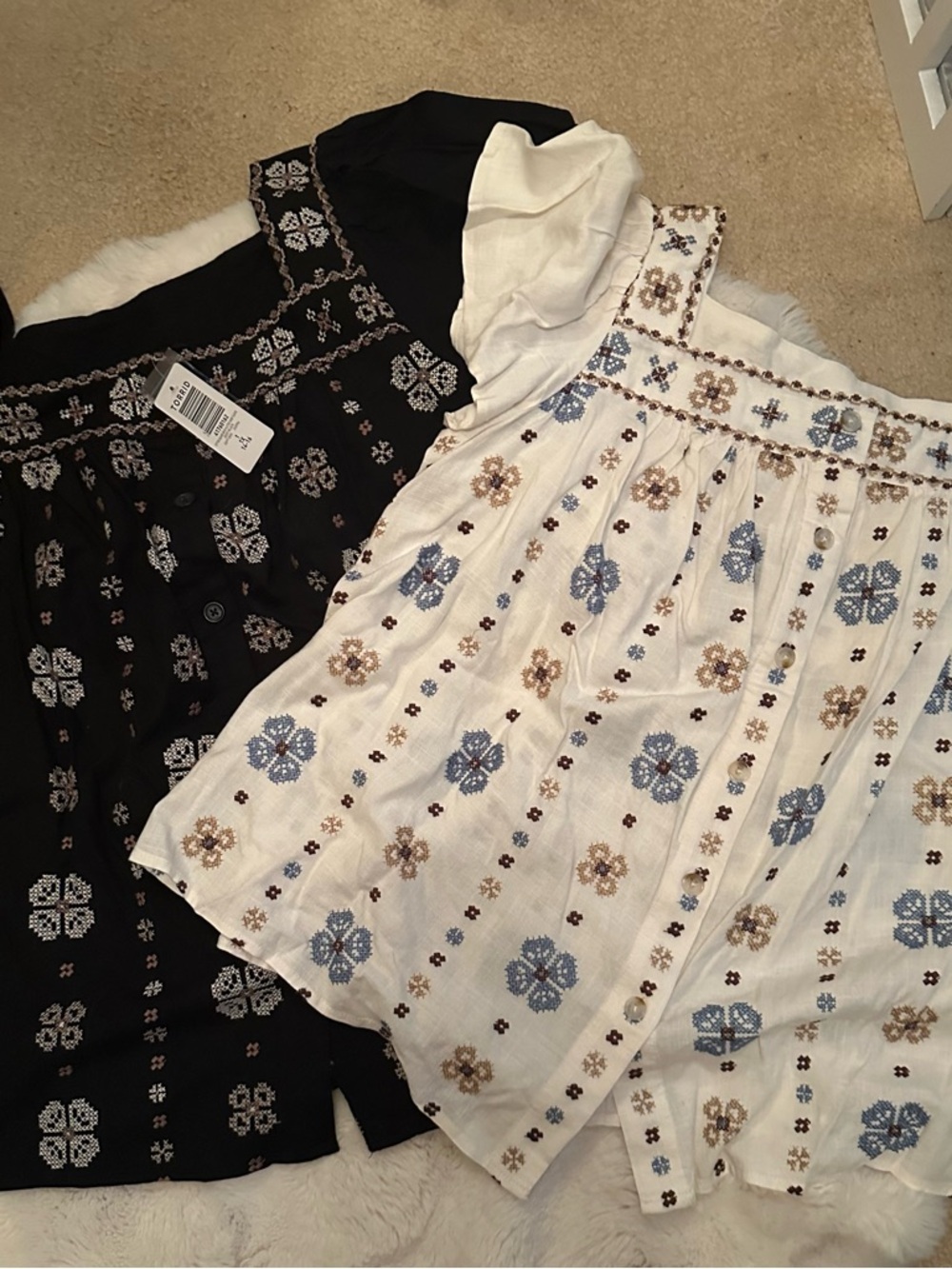 Torrid Embroidered Peasant Tops